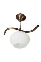 Mutu Ticaret Fuji Bronz Tekli Beyaz Yatsı Camlı Avize | Kaliteli Modern Metal Avize - 3