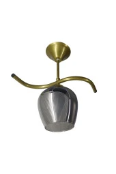 Mutu Ticaret Fuji Eskitme Tekli Füme Camlı Avize | Kaliteli Modern Metal Avize - 1