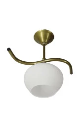 Mutu Ticaret Fuji Eskitme Tekli Beyaz Yatsı Camlı Avize | Kaliteli Modern Metal Avize - 1