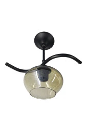 Mutu Ticaret Fuji Siyah Tekli Bal Yatsı Camlı Avize | Kaliteli Modern Metal Avize - 1