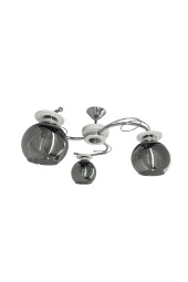 Mutu Ticaret İlay Beyaz 3'lü Füme Camlı Avize | Kaliteli Modern Metal Avize - 1