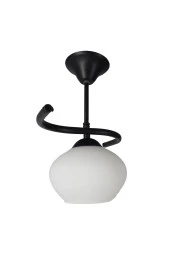 Mutu Ticaret Fuji Siyah Tekli Beyaz Yatsı Camlı Avize | Kaliteli Modern Metal Avize - 2