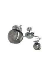 Mutu Ticaret İlay Krom 2'li Füme Camlı Avize | Kaliteli Modern Metal Avize - 1