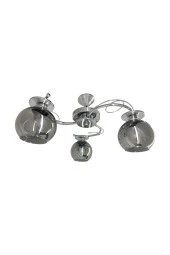 Mutu Ticaret İlay Krom 3'lü Füme Camlı Avize | Kaliteli Modern Metal Avize - 1