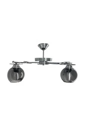 Mutu Ticaret İlay Krom 2'li Füme Camlı Avize | Kaliteli Modern Metal Avize - 2