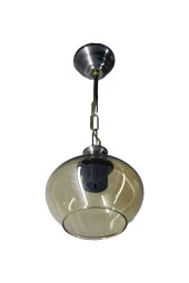 Mutu Ticaret Askı Krom Tekli Bal Yatsı Camlı Avize | Kaliteli Modern Metal Avize - 2