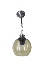 Mutu Ticaret Askı Krom Tekli Bal Camlı Avize | Kaliteli Modern Metal Avize - 2