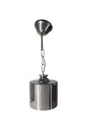 Mutu Ticaret Askı Krom Tekli Füme + Beyaz Camlı Avize | Kaliteli Modern Metal Avize - 1