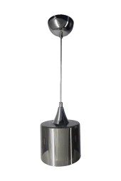 Mutu Ticaret Huni Krom Tekli Füme + Beyaz Camlı Avize | Kaliteli Modern Metal Avize - 1