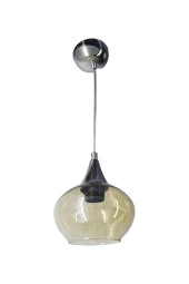 Mutu Ticaret Huni Krom Tekli Bal Yatsı Camlı Avize | Kaliteli Modern Metal Avize - 2