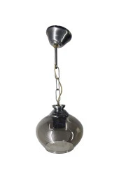 Mutu Ticaret Askı Krom Tekli Füme Yatsı Camlı Avize | Kaliteli Modern Metal Avize - 2