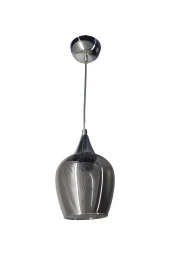 Mutu Ticaret Huni Krom Tekli Füme Camlı Avize | Kaliteli Modern Metal Avize - 2