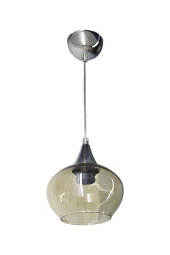 Mutu Ticaret Huni Krom Tekli Bal Yatsı Camlı Avize | Kaliteli Modern Metal Avize - 3