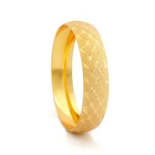 Altın Kaplama Simli Yıldızlı Baklava 1.5 cm Bilezik BLZ-3072 - 1