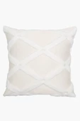 Özel Tasarım Jakar Desenli Dekoratif Yastık Kırlent Kılıfı Bella Ekru thumbnail 1