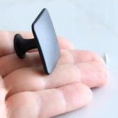 Kare Düz Kulp Düğme Mat Siyah Mobilya Mutfak Dolabı Çekmece Dolap Kulpları Kapak Kulpu Kulb Metal - 7