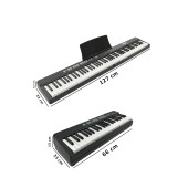 Midex PLX-80BK-H Taşınabilir Katlanır Dijital Piyano Tuş Hassasiyetli 88 Tuş BT - 3