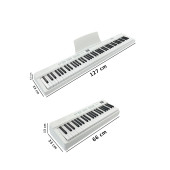 Midex PLX-80WH-H Taşınabilir Katlanır Dijital Piyano Tuş Hassasiyetli 88 Tuş BT - 3