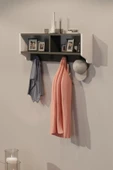 Portmanto Duvar Askısı Modern Duvar Askılık Vestiyer - Beyaz & Antrasit - 1