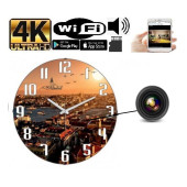 kamera online Manzaralı  Duvar Saati Gizli Wifi Kamera 4k Canlı Izleme Ve Kayıt - 1