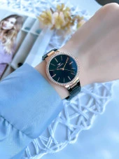 Ferro Çelik Kordonlu Siyah/Rose Kararmaz Renk Atmaz 3 Atm Özel Tasarım Kadın Kol Saati BF21093AWT-R thumbnail 2