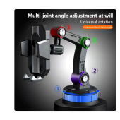QASUL Evrensel Uzayabilen Ultra Güçlü Büyük Vantuzlu 360 Derece Dönebile Araç İçi Telefon Tutucu - 3