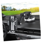 QASUL Evrensel Uzayabilen Ultra Güçlü Büyük Vantuzlu 360 Derece Dönebile Araç İçi Telefon Tutucu - 6