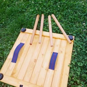 Düz Toplanabilen Ceviz Ahşap Kamp Masası thumbnail 8