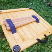 Düz Toplanabilen Ceviz Ahşap Kamp Masası thumbnail 10