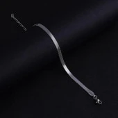 Gümüş Pazarım İtalyan Zincir Erkek Çelik Bileklik - 1