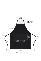 Unisex Extra Uzun Bağcıklı Mutfak Önlüğü Sıvı Geçirmez %100 Polyester Önlük thumbnail 3