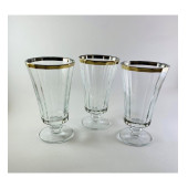 PAŞABAHÇE WESTGLASS DİAMOND KAHVE YANI BARDAĞI 6 LI GOLD KENARLI 130 CC - 1