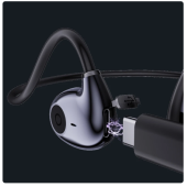 QASUL Koşu için Hava İletimli Kablosuz Mikrofonlu Spor Kulaklıklar Bluetooth V5.3 - 3