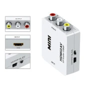 Fully G-5370 Hdmı To Rca Mini Model 1920X1080 Plastik Kasa Çevirici Konvertör - 1