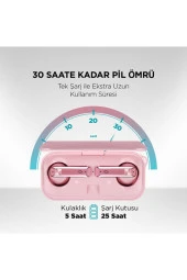 Ttec AirBeat UltraSlim TWS Ultra İnce ve Hafif Şarj Kutulu Bluetooth 5.0 Kablosuz Kulaklık Pembe thumbnail 4