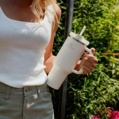 Stanley Quencher Pipetli Termos Bardak 1.18 Lt Pudra thumbnail 4