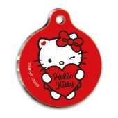 Hello Kitty Yuvarlak Kedi ve Köpek Künyesi Small 2,5 cm - 1