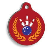 Bowling Yuvarlak Kedi ve Köpek Künyesi Medium 3 cm - 1