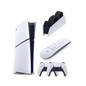 Sony Playstation 5 Slim Dijital - 2. Dualsense Ps5 Kol - Şarj İstasyonu - Medya Kumandası Oyun Konsolu - 1