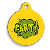 FART! Yuvarlak Şekilli Kedi ve Köpek Künyesi Small 2,1 x 3,1 cm - 1