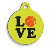 Love Sports Yuvarlak Şekilli Kedi ve Köpek Künyesi XLarge 3,3 x 5 cm - 1