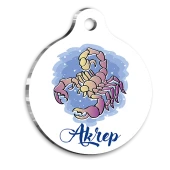 Akrep Burcu Kedi Köpek Künyesi Small 2 x 3,5 cm - 1