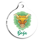 Boğa Burcu Kedi Köpek Künyesi Small 2 x 3,5 cm - 1