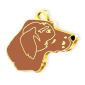 Altın Kaplama Pointer Köpek Künyesi (Kahverengi) - 1