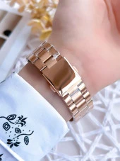 Ferro Rose Gold Renk İç Fonksiyonları Aktif 3 Atm Çelik Kordon Kadın Kol Saati BF21072AWT-C thumbnail 3