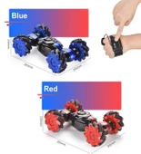 Şarjlı, 360 Derece Dönebilen El'den ve Kumanda Kontrollü, RC Racing 4WD Dönen Dublör Araba-Stunt Car - 8