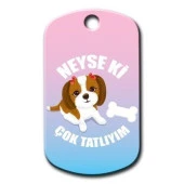 Sevimli Köpek Desenli Köpek Künyesi Small - 1