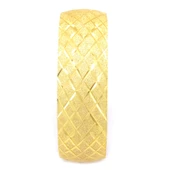 Altın Kaplama Baklava Desen Bilezik 2 cm BLZ-3035 - 5