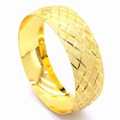 Altın Kaplama Baklava Desen Bilezik 2 cm BLZ-3035 - 1