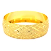 Altın Kaplama Baklava Desen Bilezik 2 cm BLZ-3035 - 4